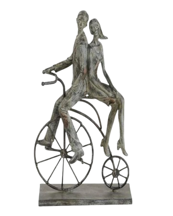 Escultura Romance en Bicicleta
