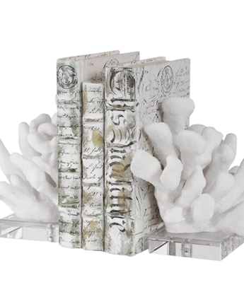 Porta Libros Charbel Coral Blanco