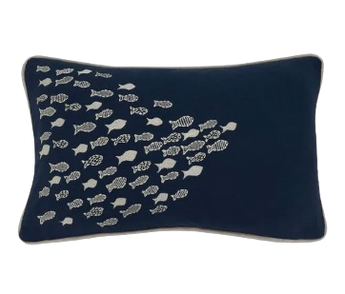 COJIN ESCUELA DE PECES NAVY BLUE