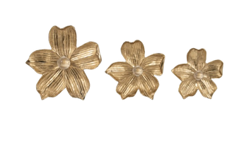 FLORES DE PARED DORADAS ROMMIE