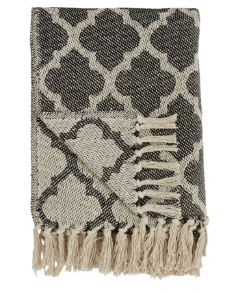 FRAZADA TIRO DE AZULEJO MARROQUIES GREY 1.27X1.524