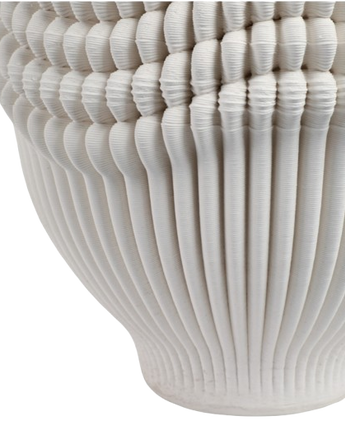 JARRON GRANDE DE PORCELANA 3D COLOR MARFIL