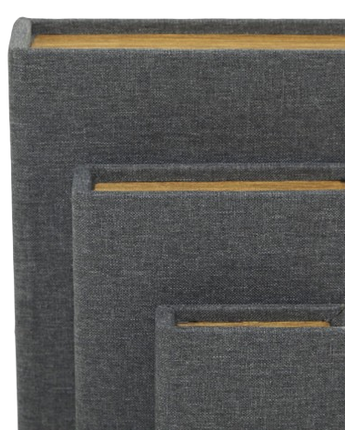SET DE 3 CAJAS LIBROS GRIS