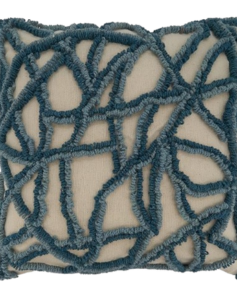 COJIN BORDADO SEGMENTADO BLUE