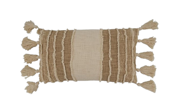 COJIN CON BORLAS A RAYAS IVORY