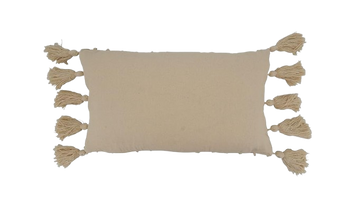 COJIN CON BORLAS A RAYAS IVORY